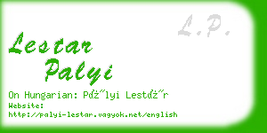 lestar palyi business card